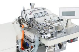 Semi-automatic unit for blind hemming operation on tubular goods